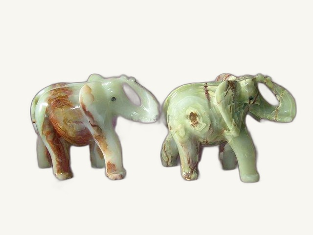 Onyx Elephant Animal Figure item 0077 – Pakistani onyx marble by Pak Expo