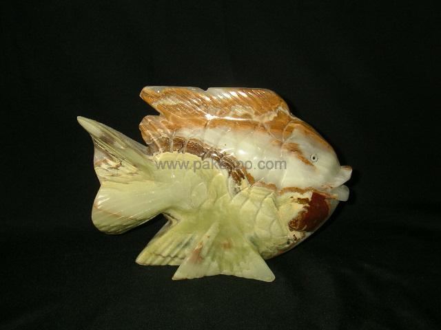 Onyx Fish Animal Figure item 0080 – Pakistani onyx marble by Pak Expo