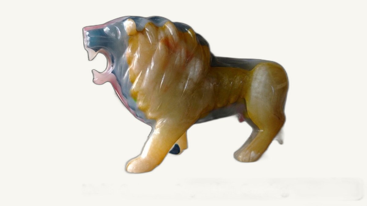 Patchwork Lion Animal Figure item 0087 – Pakistani onyx marble by Pak Expo