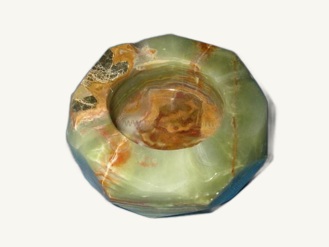 Onyx Green Diamond Ashtray item 0264 – Pakistani onyx marble by Pak Expo