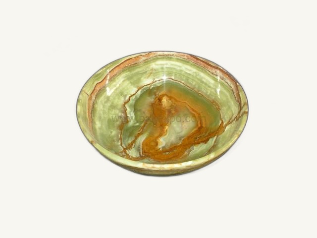 Green Onyx Bowl item 0111 – Pakistani onyx marble by Pak Expo
