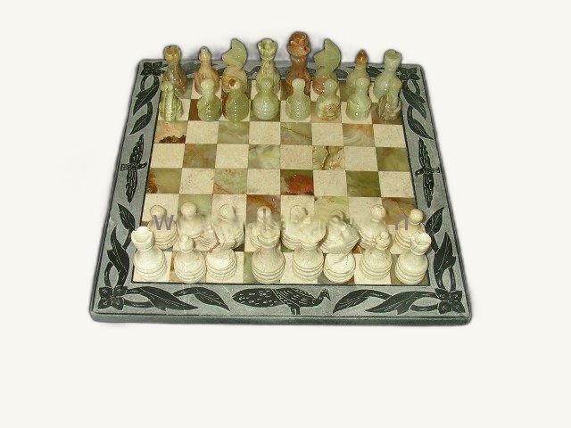 Marble Stone 4 Chess Set item 0147 – Pakistani onyx marble by Pak Expo