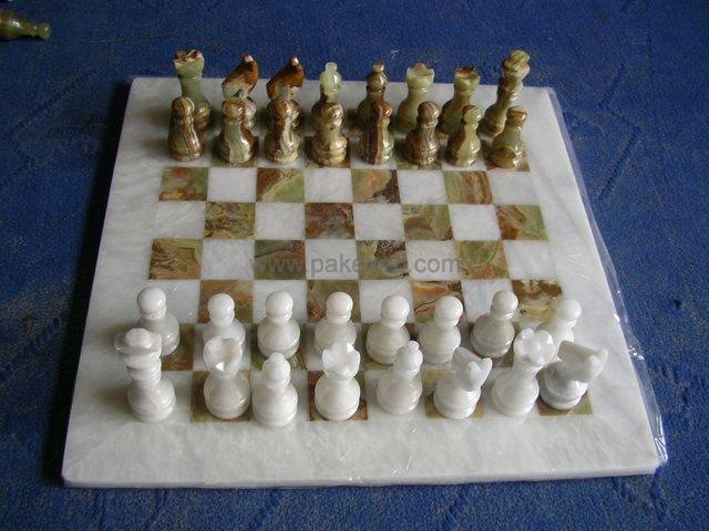 Onyx 2 Chess Set item 0154 – Pakistani onyx marble by Pak Expo