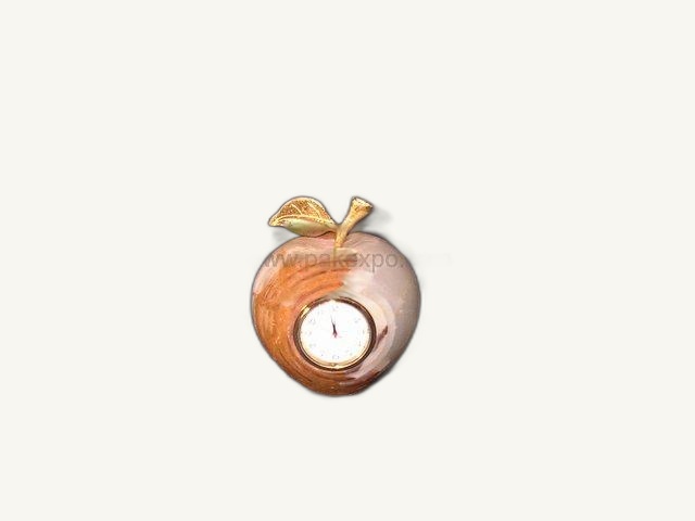 Onyx Apple Clock item 0167 – Pakistani onyx marble by Pak Expo