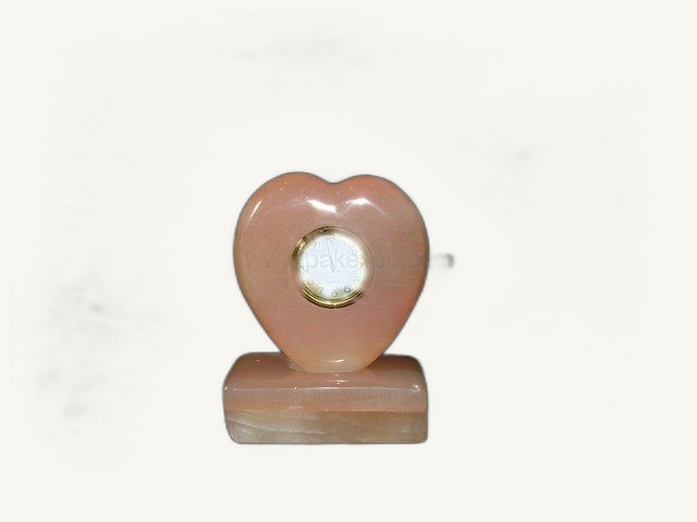 Onyx Heart Clock item 0170 – Pakistani onyx marble by Pak Expo