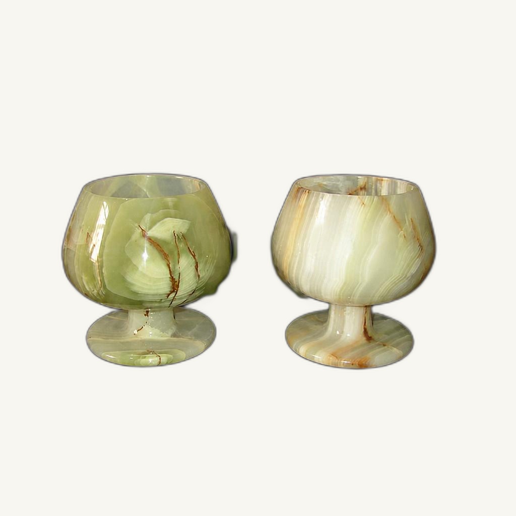 Goblet 3x3 Onyx Glass item 0032 – Pakistani onyx marble by Pak Expo