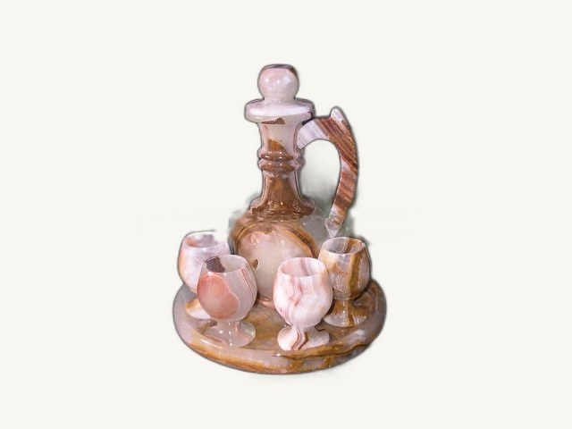 Kawa Set Handicraft item 0033 – Pakistani onyx marble by Pak Expo