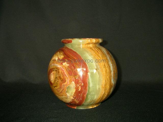 Multigreen Usa Europe Pot item 0219 – Pakistani onyx marble by Pak Expo