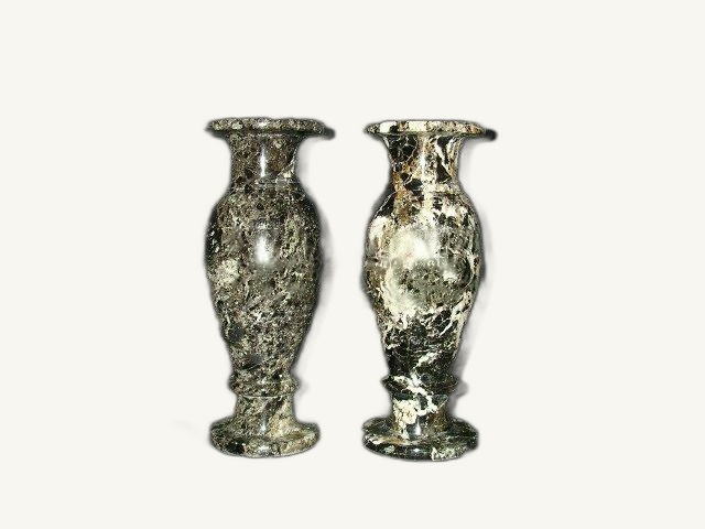 Black Zebra 3x8 Inch Vase item 0003 – Pakistani onyx marble by Pak Expo